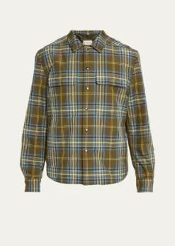 MonclerMen's Monogram Checked Nylon Shirt Jacket