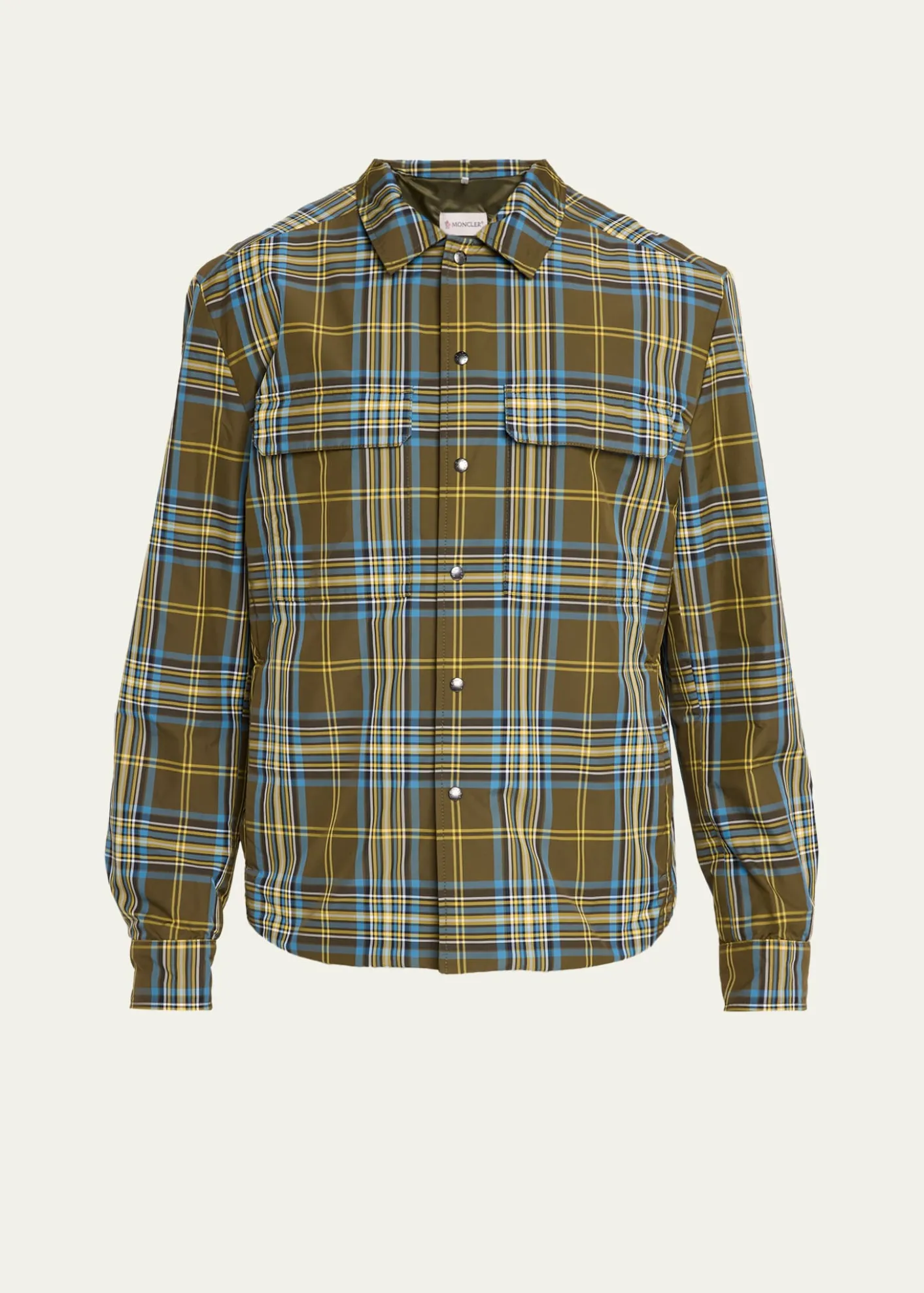 MonclerMen's Monogram Checked Nylon Shirt Jacket