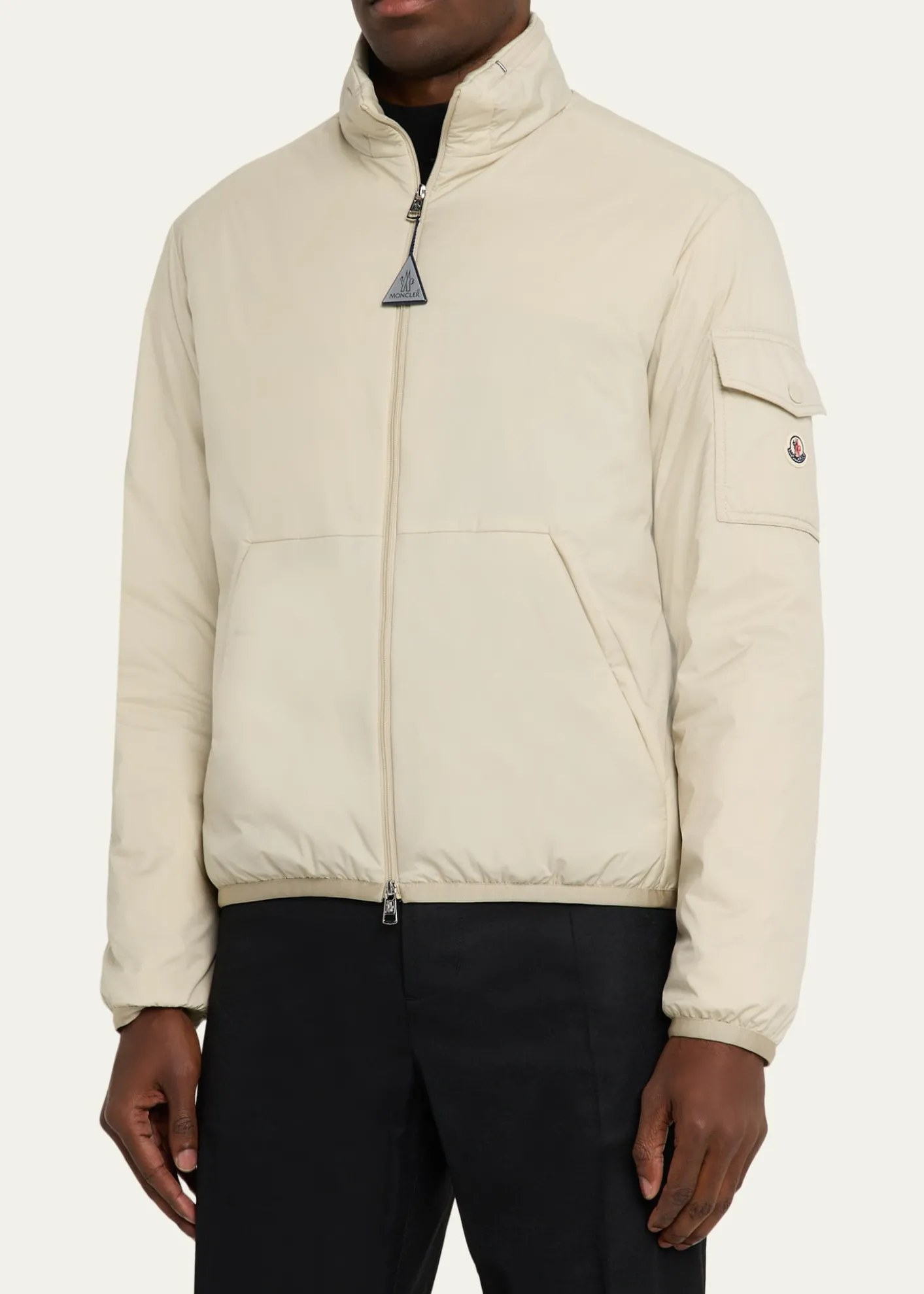 MonclerMen's Nylon Jacket with Stowaway Hood