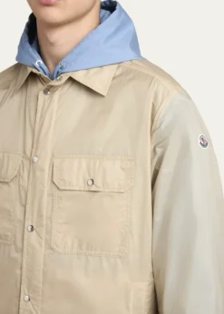 MonclerMen's Nylon Snap-Front Shirt Jacket