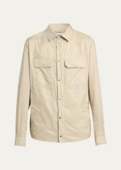 MonclerMen's Nylon Snap-Front Shirt Jacket