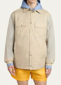 MonclerMen's Nylon Snap-Front Shirt Jacket