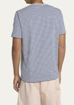MonclerMen's Palm Logo Striped Short-Sleeve T-Shirt