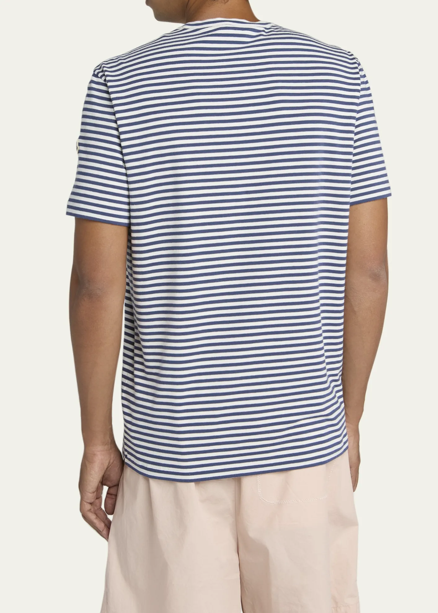 MonclerMen's Palm Logo Striped Short-Sleeve T-Shirt