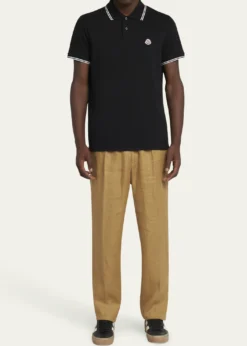 MonclerMen's Pique Logo Patch Polo Shirt