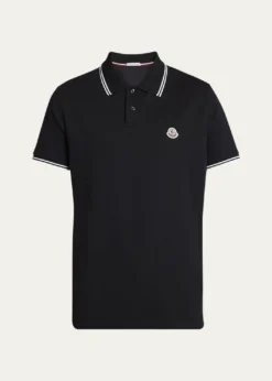 MonclerMen's Pique Logo Patch Polo Shirt