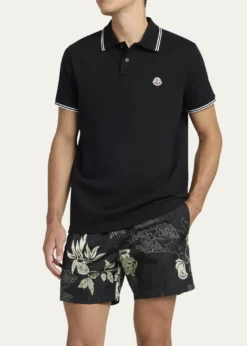 MonclerMen's Pique Logo Patch Polo Shirt