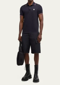 MonclerMen's Pique Logo Patch Polo Shirt