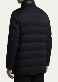 MonclerMen's Quilted Down Long Parka with Hood