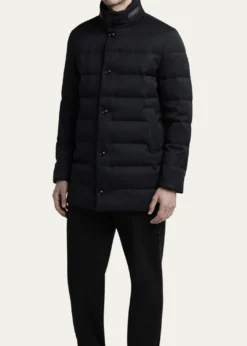 MonclerMen's Quilted Down Long Parka with Hood