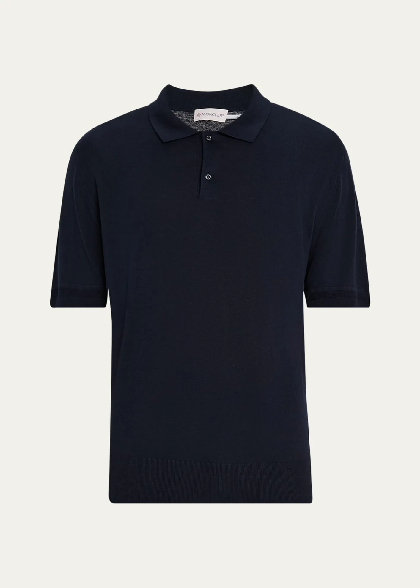 MonclerMen's Silk and Linen Knit Polo Shirt
