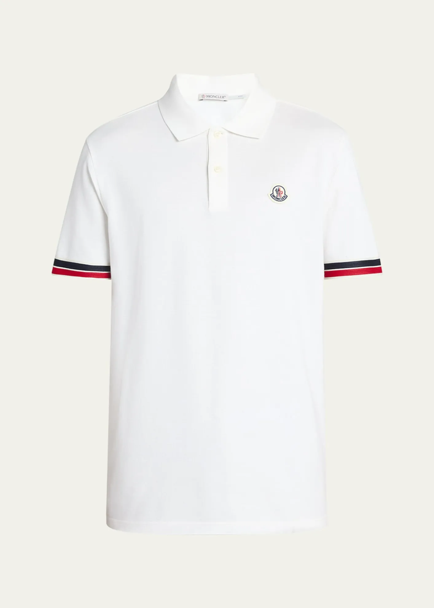 MonclerMen's Striped-Trim Pique Polo Shirt