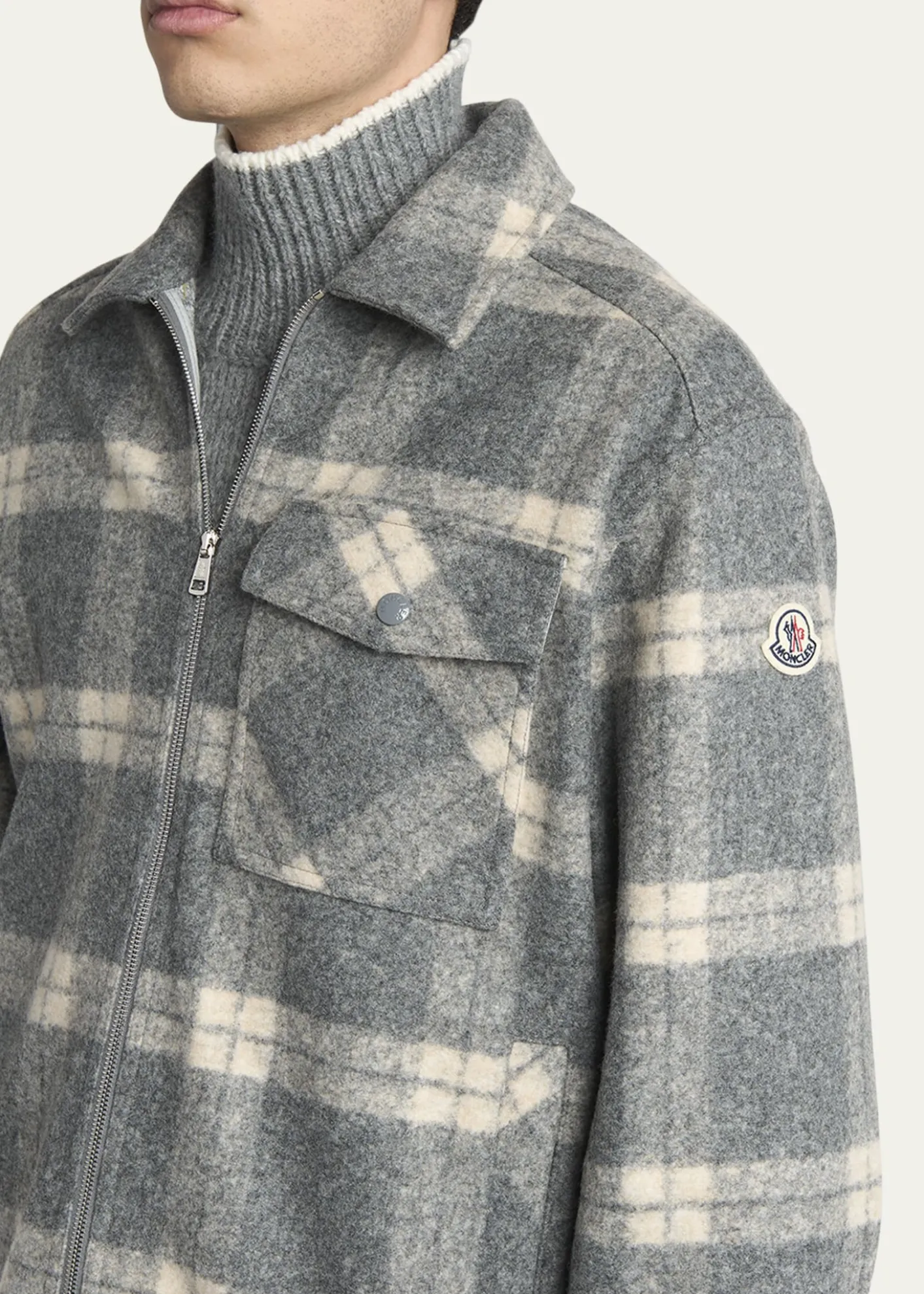 MonclerMen's Tartan Full-Zip Shirt Jacket
