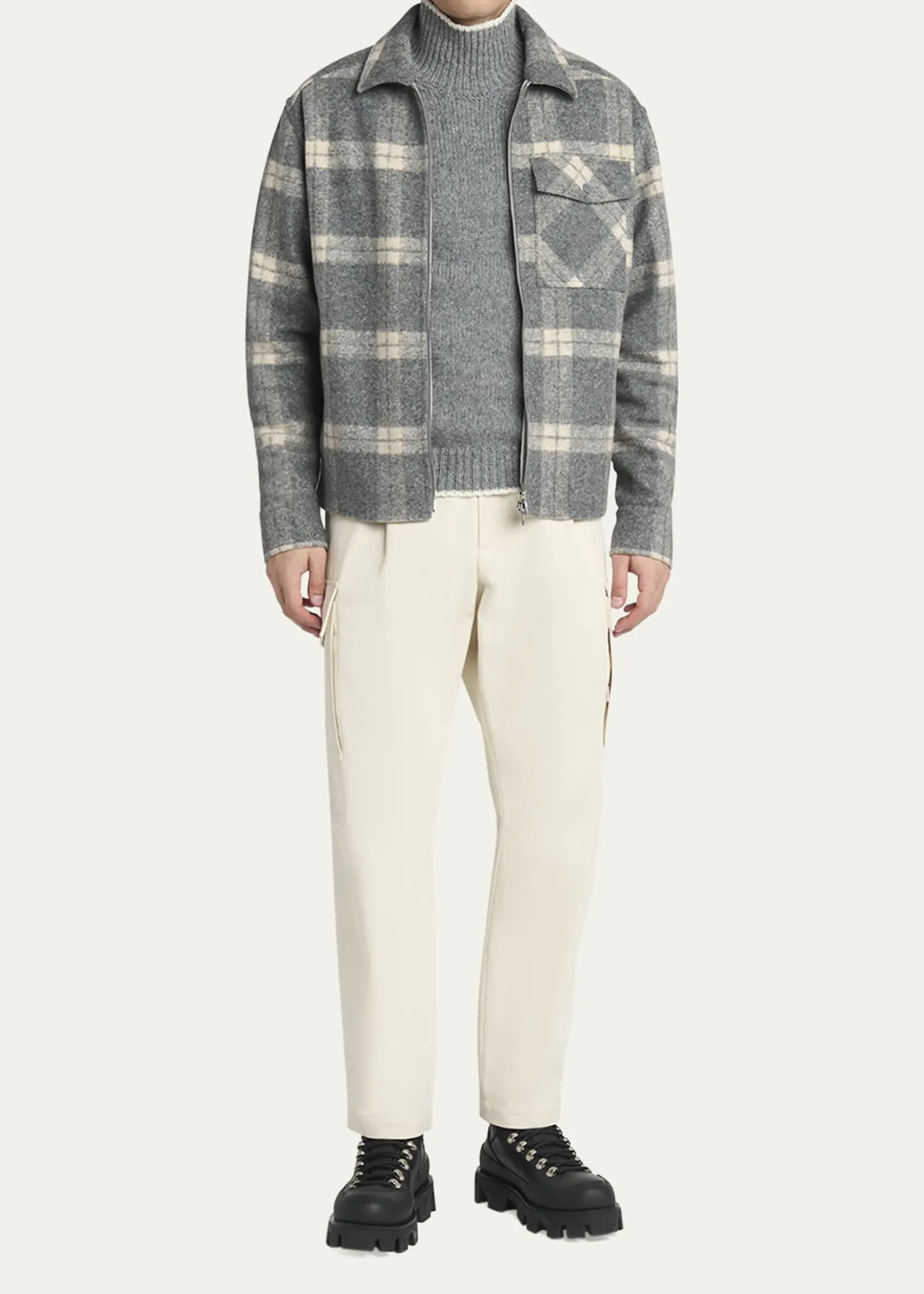 MonclerMen's Tartan Full-Zip Shirt Jacket