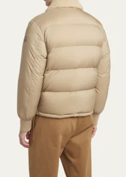 MonclerMen's Tonnay Leather and Down Quilted Jacket