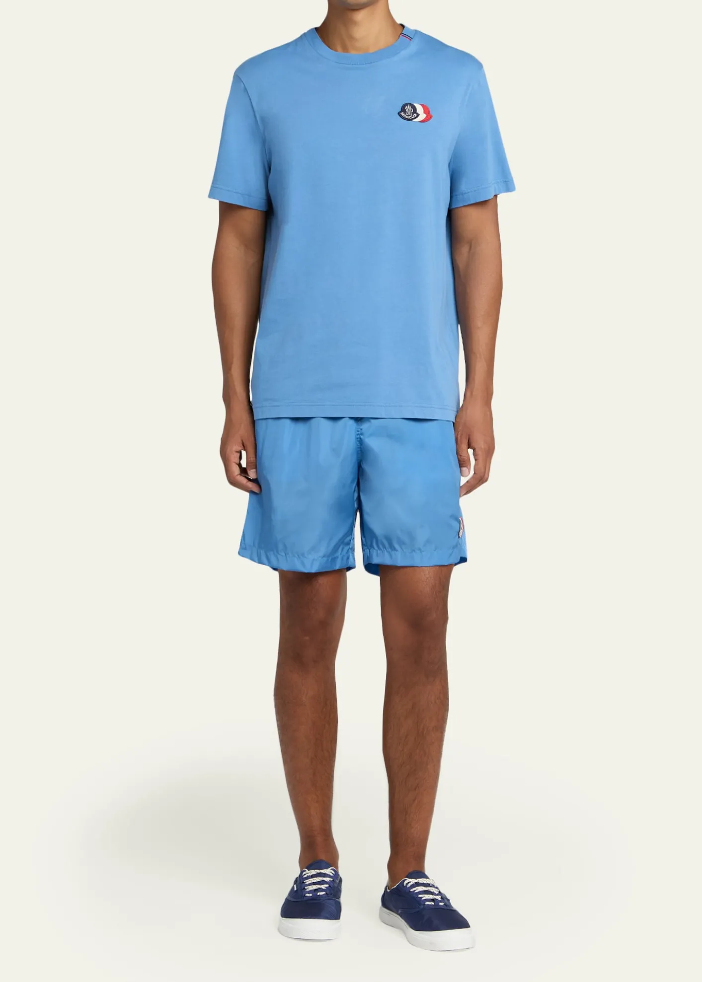 MonclerMen's Tricolor Patch Cotton T-Shirt