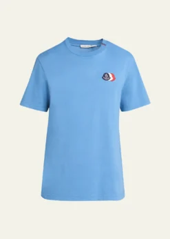 MonclerMen's Tricolor Patch Cotton T-Shirt