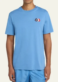 MonclerMen's Tricolor Patch Cotton T-Shirt