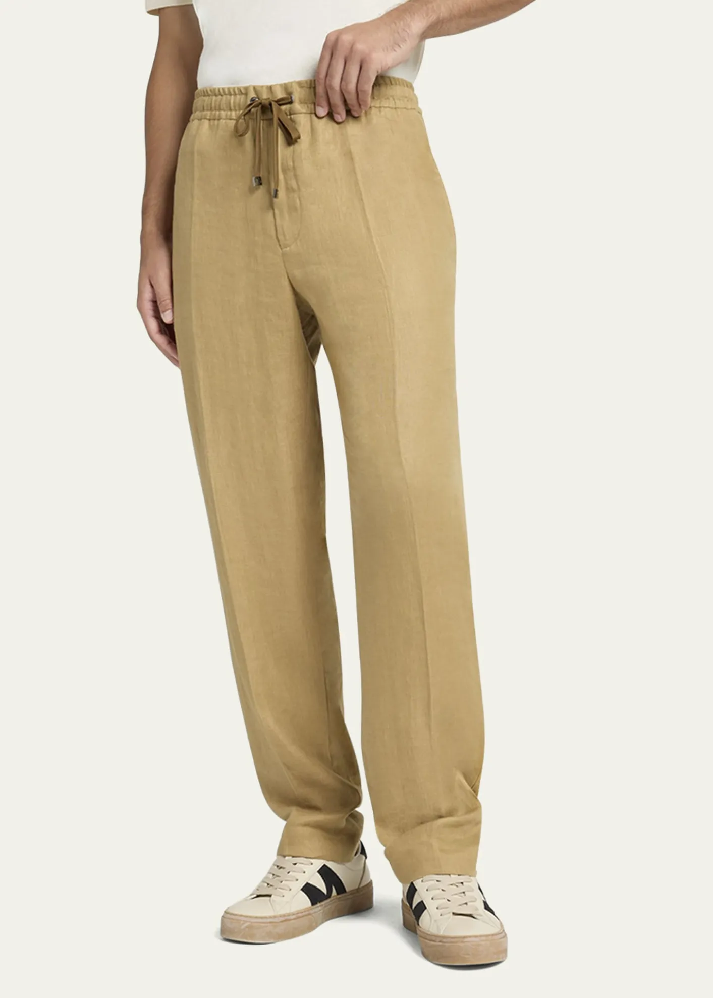 MonclerMen's Twill Linen Trousers