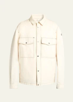 MonclerMen's Watagua Cotton and Flax Snap-Front Shirt Jacket