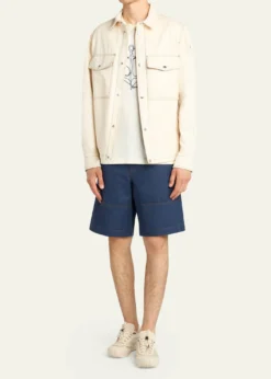 MonclerMen's Watagua Cotton and Flax Snap-Front Shirt Jacket