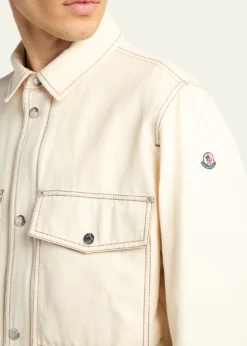MonclerMen's Watagua Cotton and Flax Snap-Front Shirt Jacket