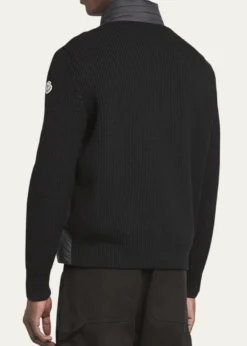 MonclerMen's Wool Knit Padded Jacket With Hood