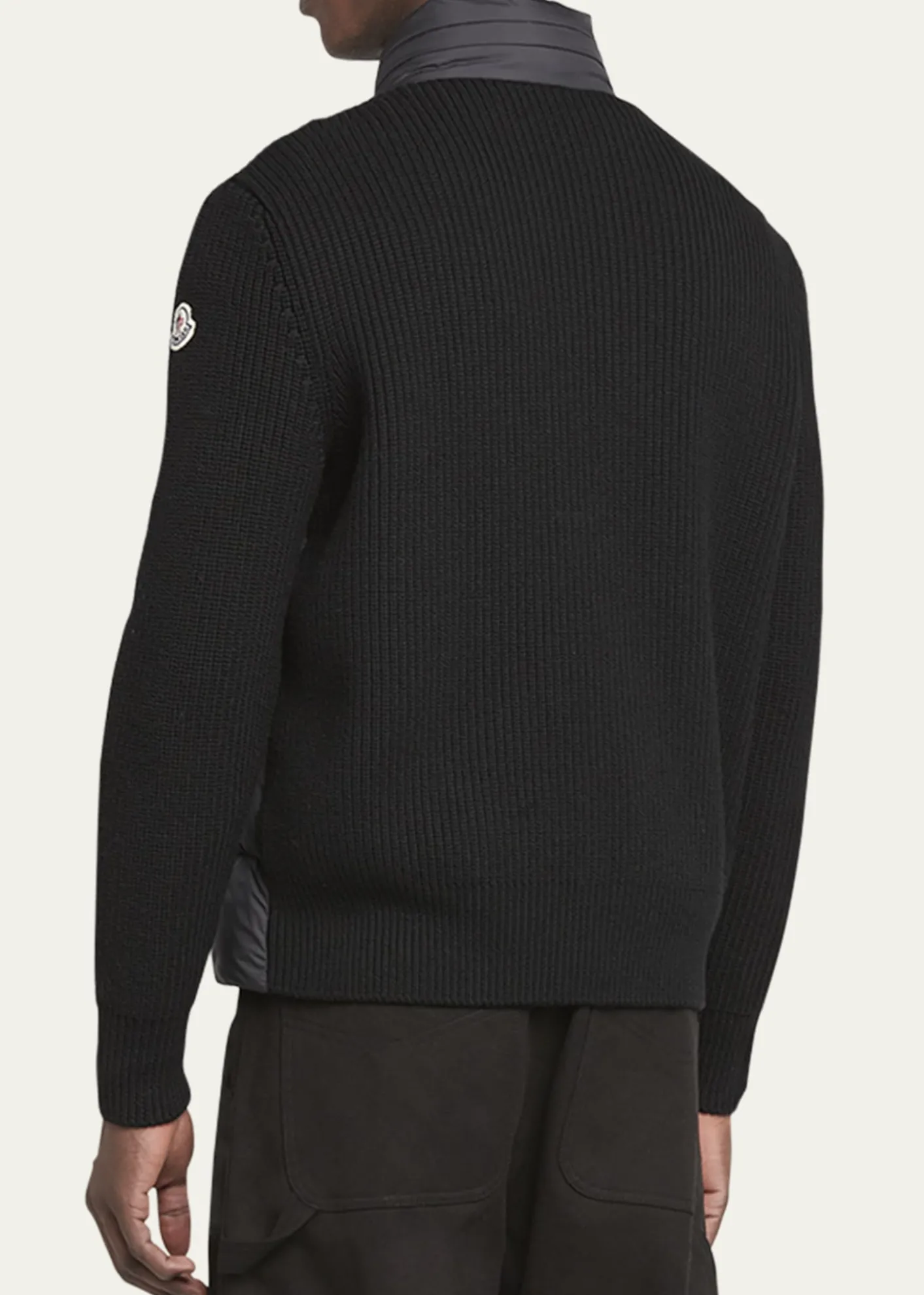MonclerMen's Wool Knit Padded Jacket With Hood
