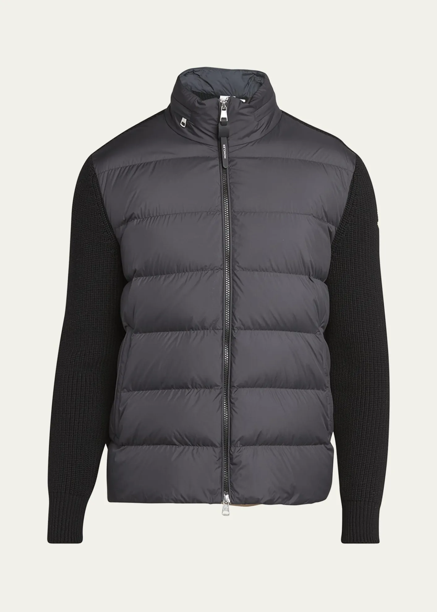 MonclerMen's Wool Knit Padded Jacket With Hood