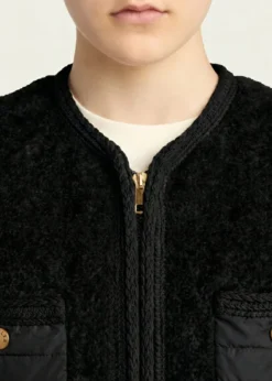 MonclerMimosas Braided Trim Teddy Down Vest