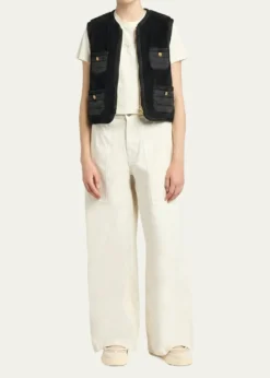 MonclerMimosas Braided Trim Teddy Down Vest
