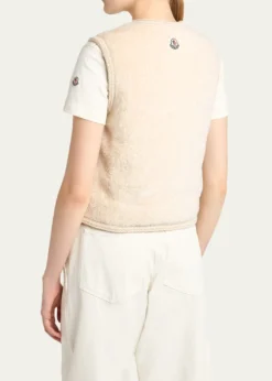 MonclerMimosas Braided Trim Teddy Down Vest