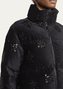 MonclerNelles Embellished Down Puffer Jacket