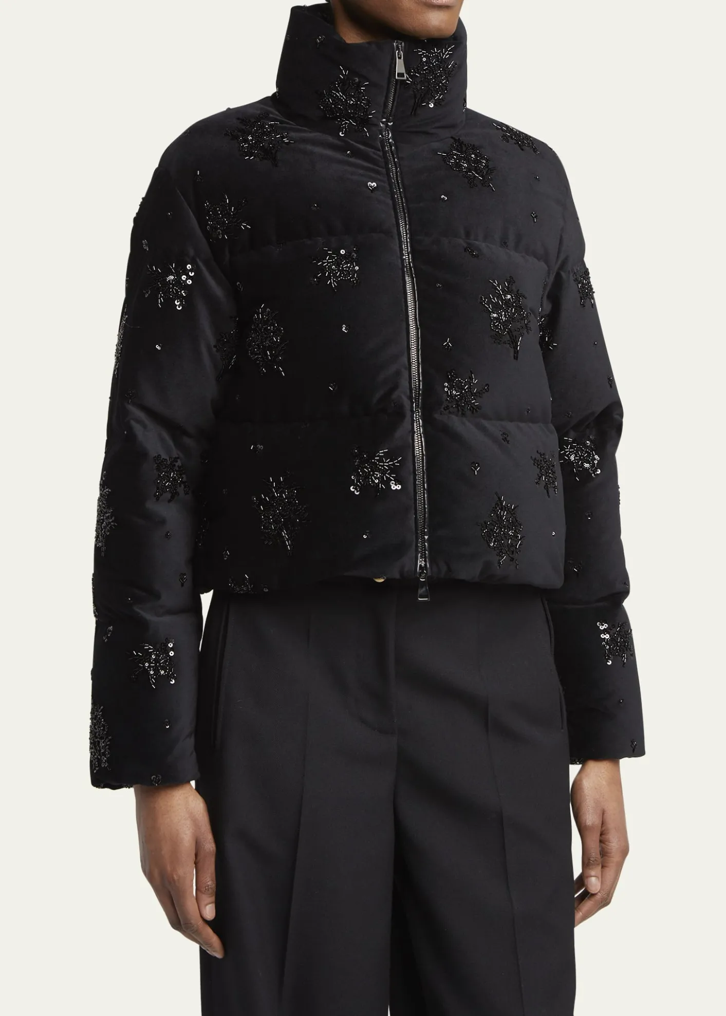 MonclerNelles Embellished Down Puffer Jacket