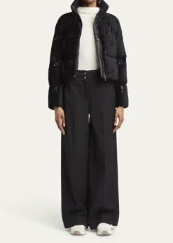 MonclerNelles Embellished Down Puffer Jacket