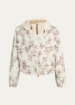 MonclerNepeta Hooded Floral Print Jacket