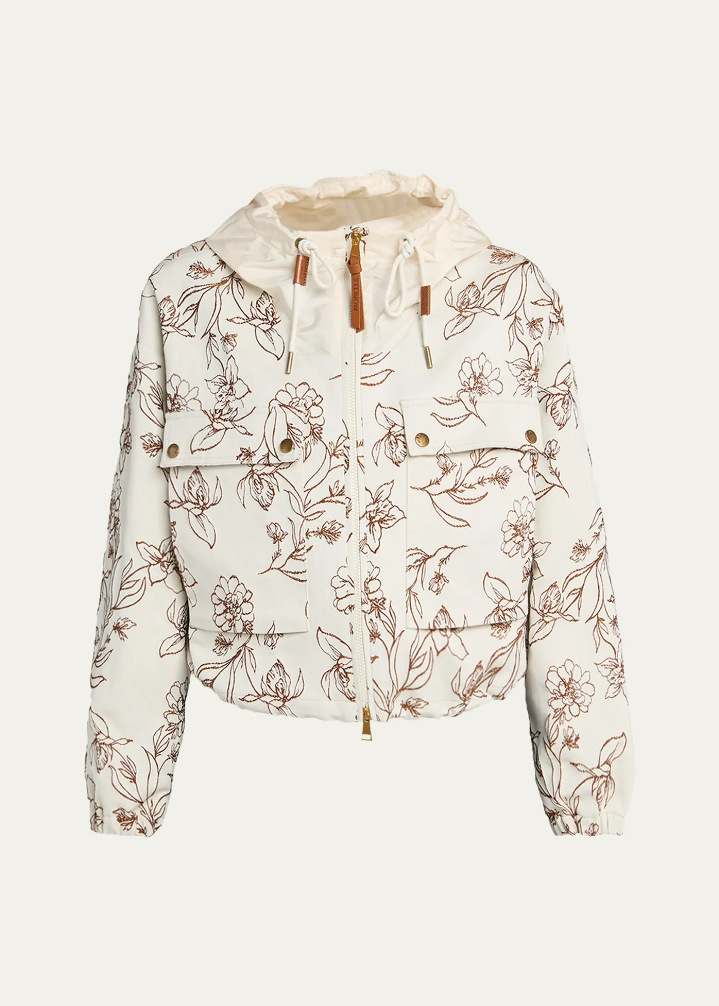 MonclerNepeta Hooded Floral Print Jacket
