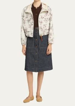 MonclerNepeta Hooded Floral Print Jacket