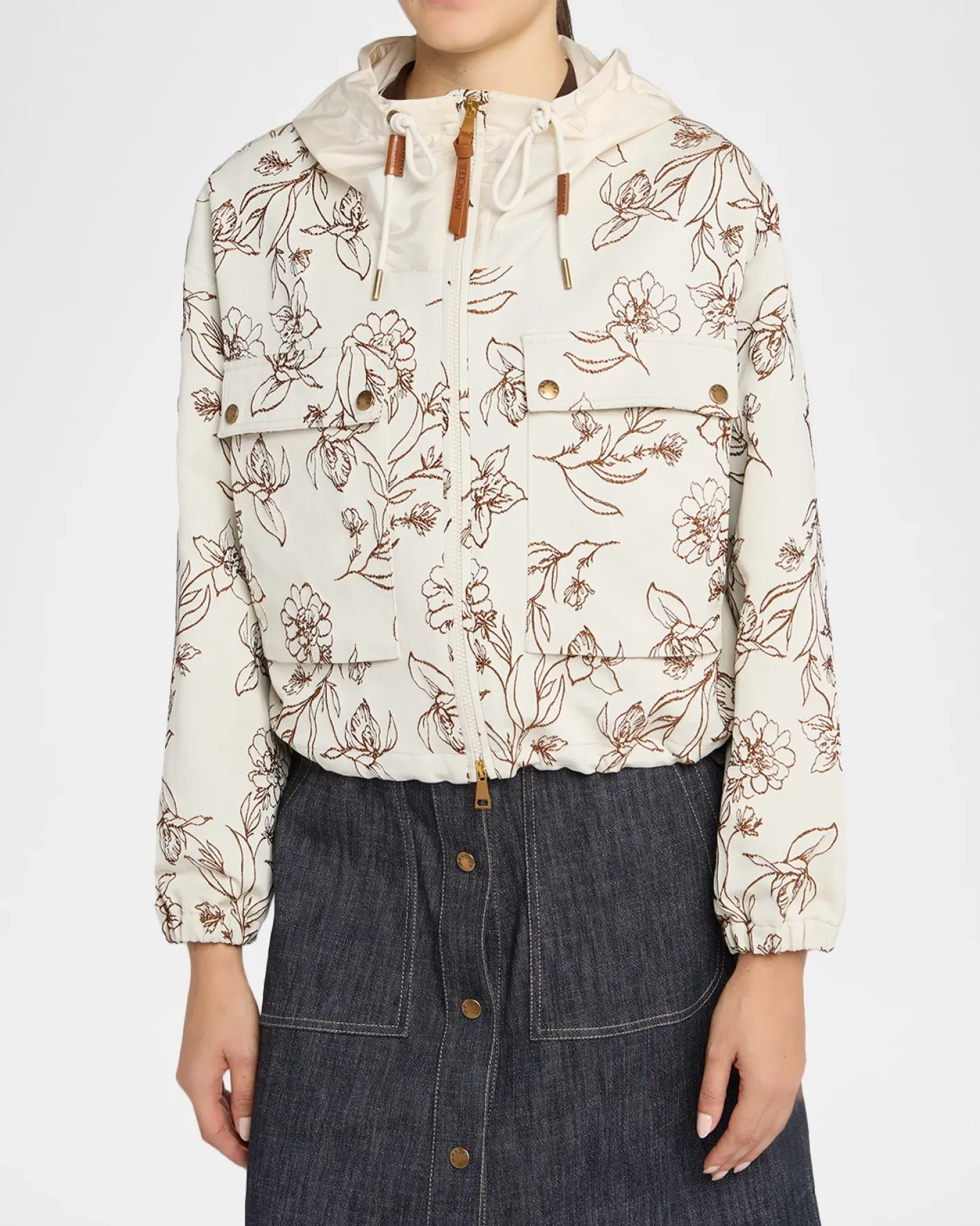MonclerNepeta Hooded Floral Print Jacket