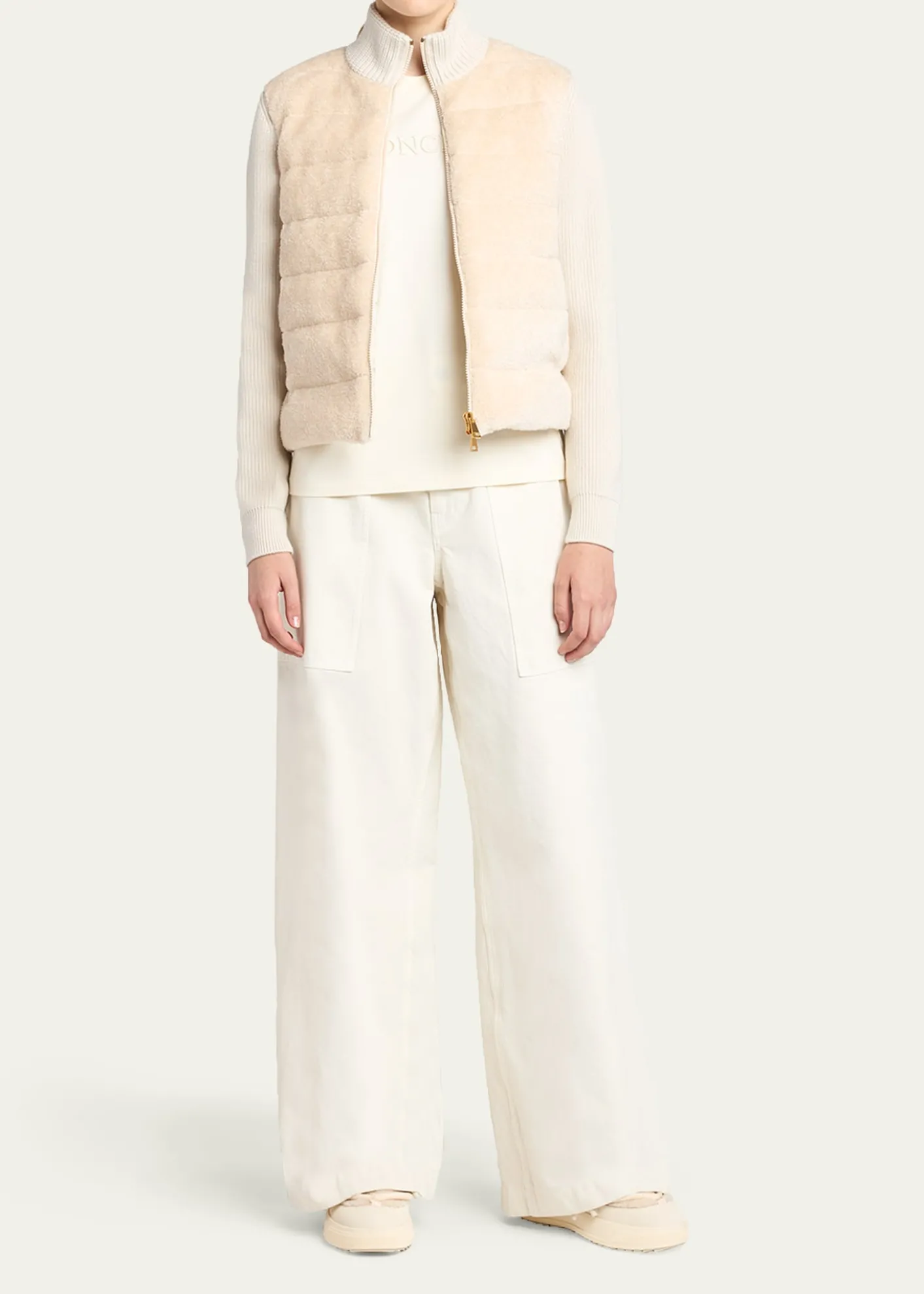 MonclerPadded Teddy & Wool Cardigan