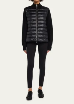 MonclerPadded Wool Zip-Up Cardigan