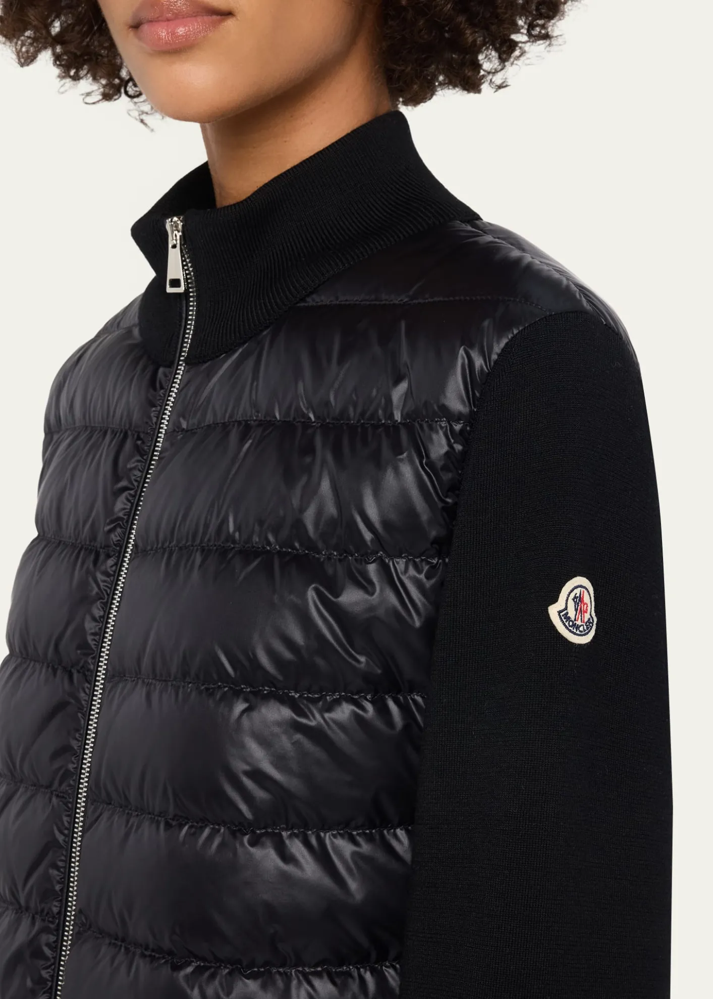 MonclerPadded Wool Zip-Up Cardigan