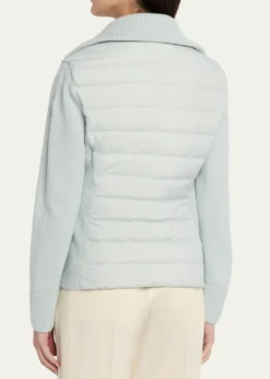 MonclerPadded Wool Zip-Up Cardigan