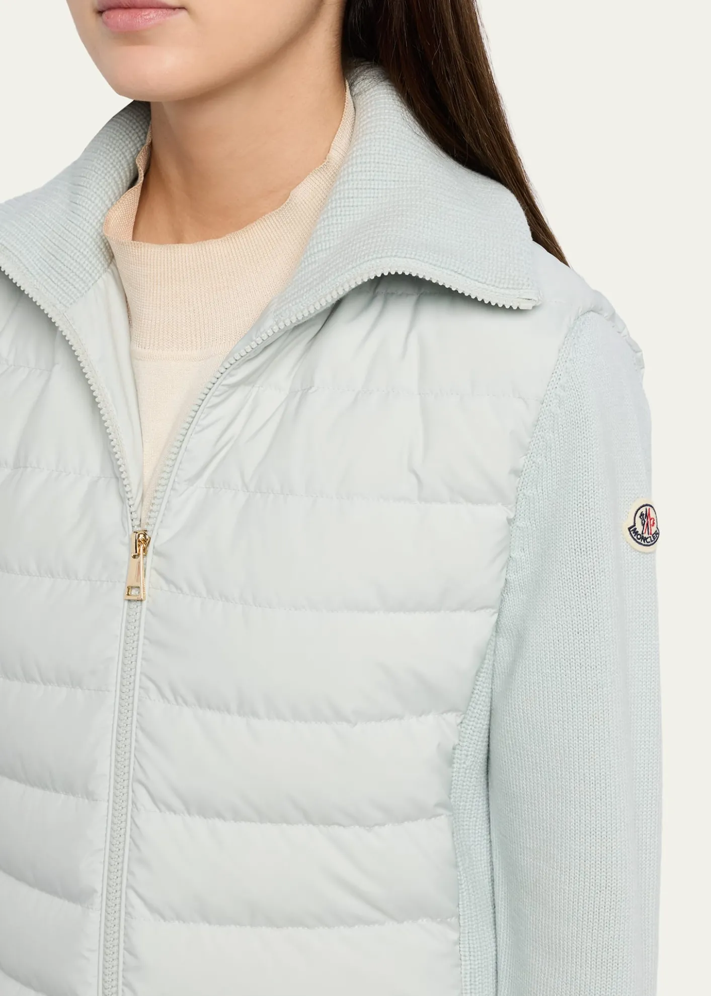 MonclerPadded Wool Zip-Up Cardigan