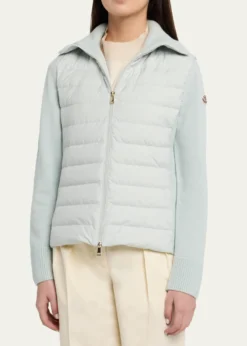 MonclerPadded Wool Zip-Up Cardigan