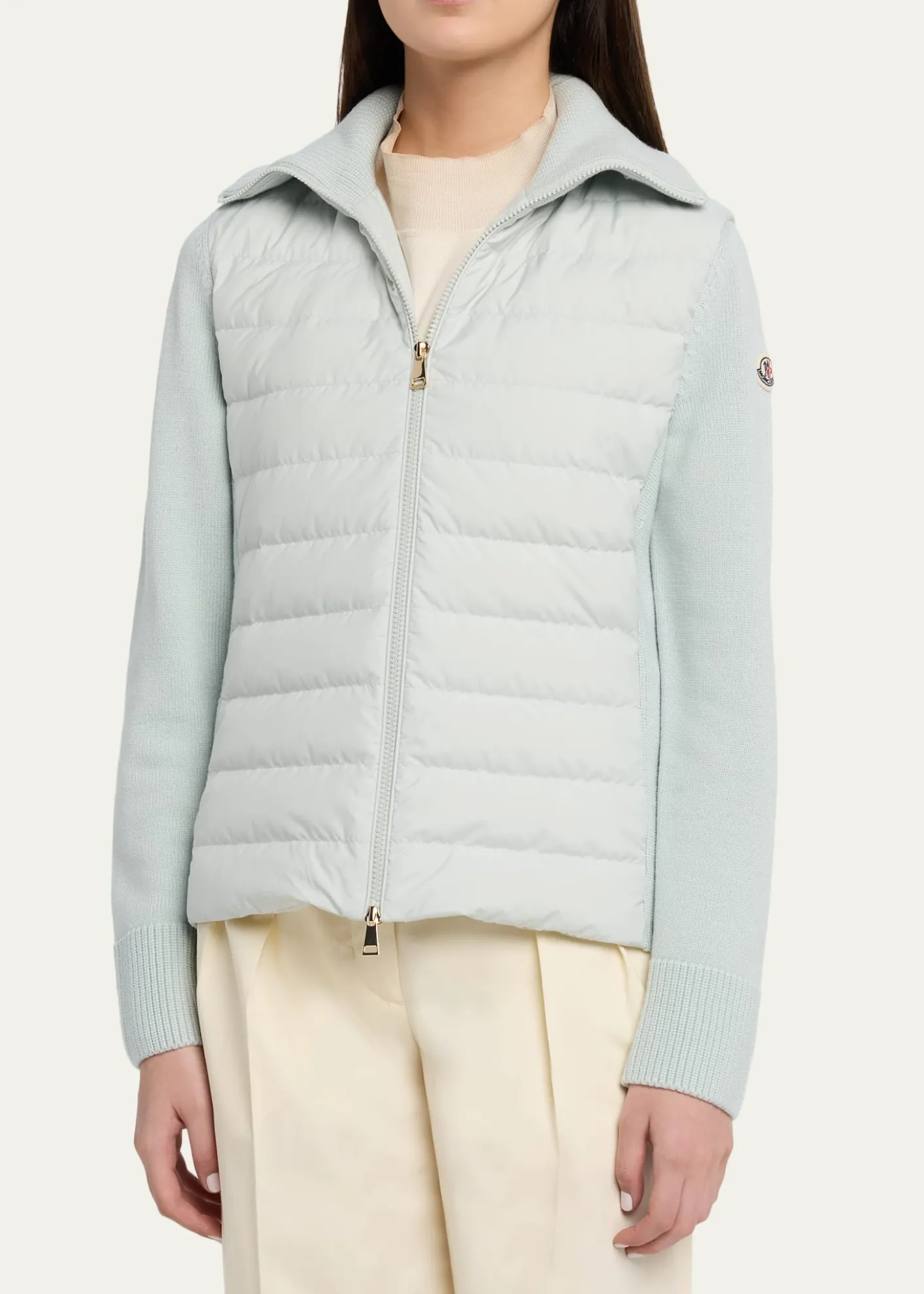 MonclerPadded Wool Zip-Up Cardigan
