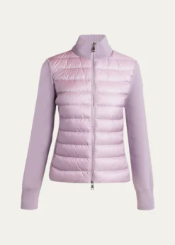 MonclerPadded Wool Zip-Up Cardigan