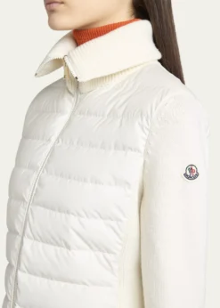 MonclerPadded Wool Zip-Up Cardigan