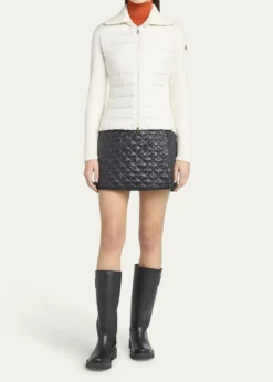 MonclerPadded Wool Zip-Up Cardigan