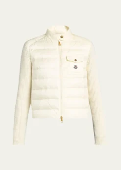 MonclerPadded Wool Zip-Up Cardigan